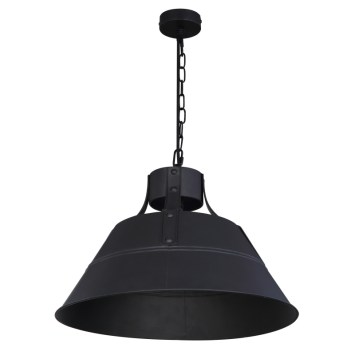Závesné svietidlo, kov čierny matný, kov čierny matný, čierny textilný kábel s reťazou, Ø 450, V: 1500, bez žiarovky 1xE27, max. 60W 230V obrazok-1